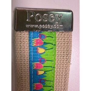 Posey Gait Belt Floral Tulip Pattern Medical Transfer Belt Beige 52in